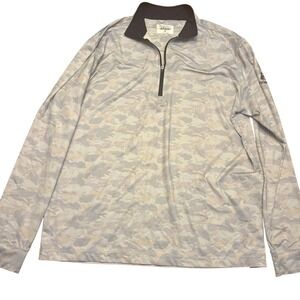 Straight Down | Tullymore | Men's Medium | Golf 1/4 Zip | Pullover |‎ Camo Gray